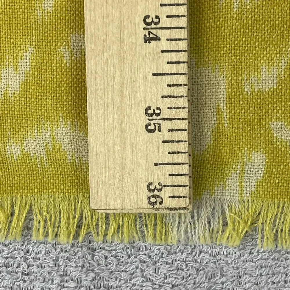 Boden Wool Scarf Women’s One Size 72 in x 22 in Yellow / Cream Abstract Design